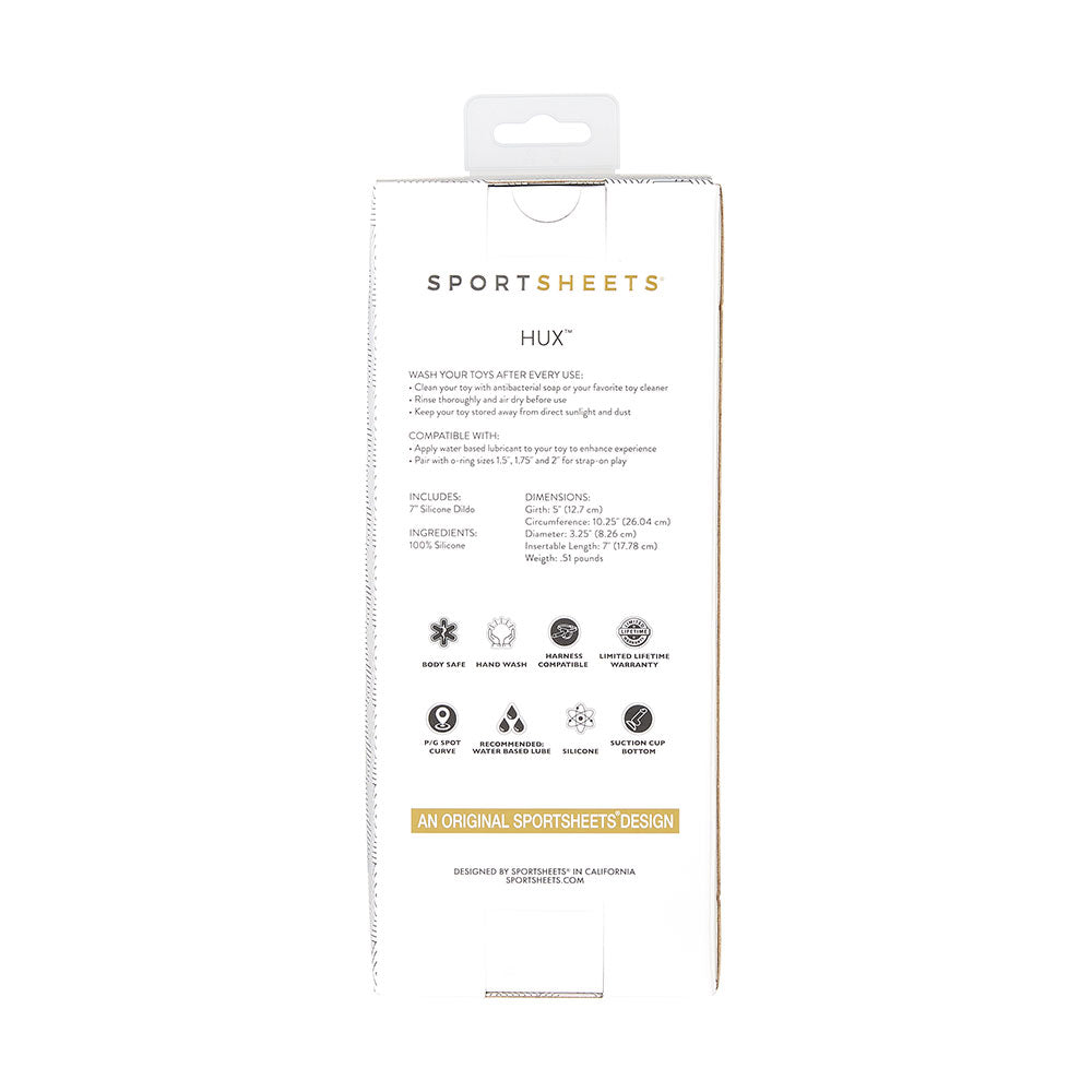 Sportsheets Merge Collection Hux 7 Inch Solid Silicone Dildo with Suction Cup > Dildos > Neutral Dildos