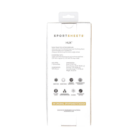 Sportsheets Merge Collection Hux 7 Inch Solid Silicone Dildo with Suction Cup > Dildos > Neutral Dildos