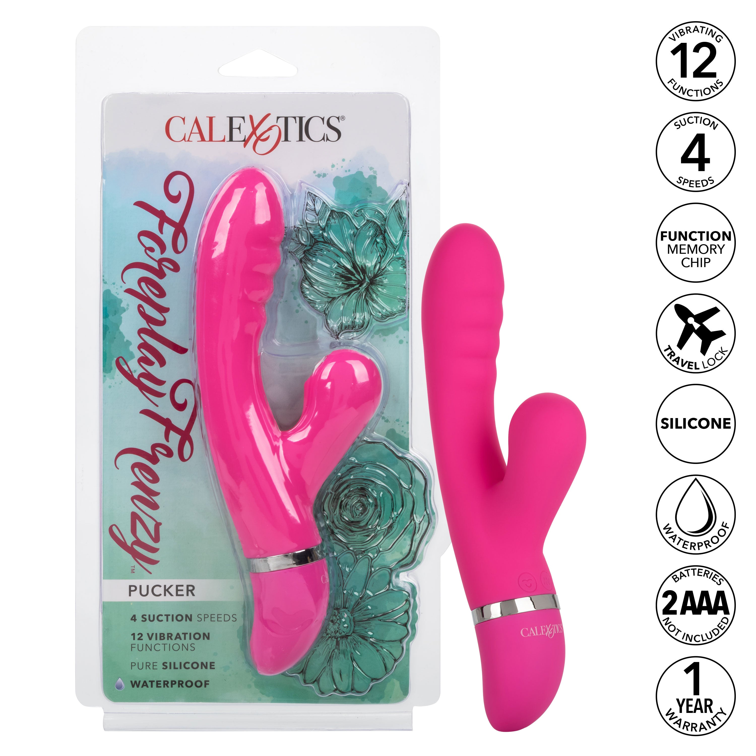 Foreplay Frenzy Pucker – Dual Motor Rabbit Vibrator with Suction > Vibrators > Ladies > Rabbit