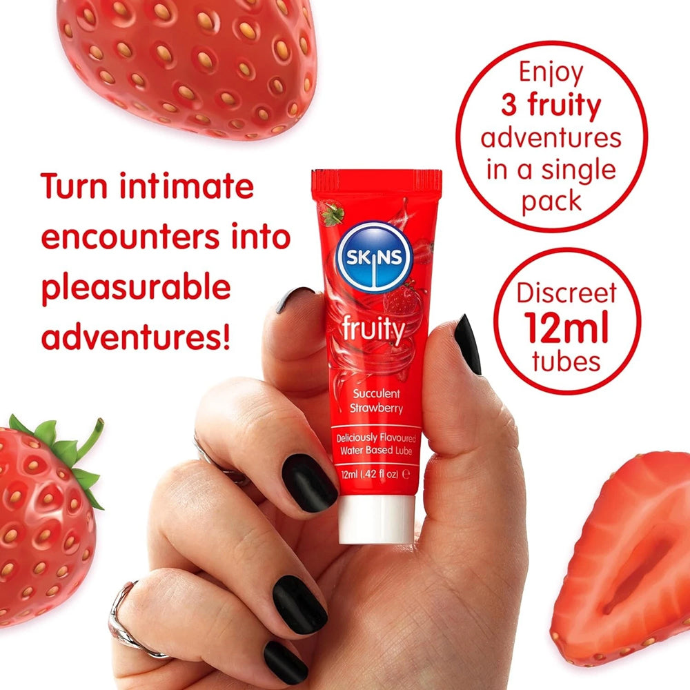 Skins Fruity Tubes Watermelon Strawberry Mango – 12ml Flavored Lubricant > Lube > Flavoured