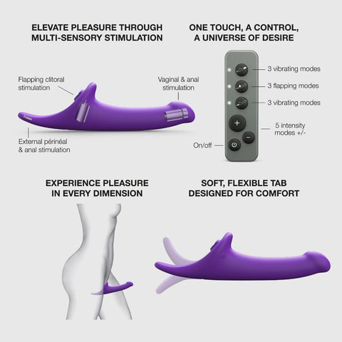Strap On Me Multi Orgasm Dildo Medium Black Transparent – Body-Safe Material Dildo Strap On Me