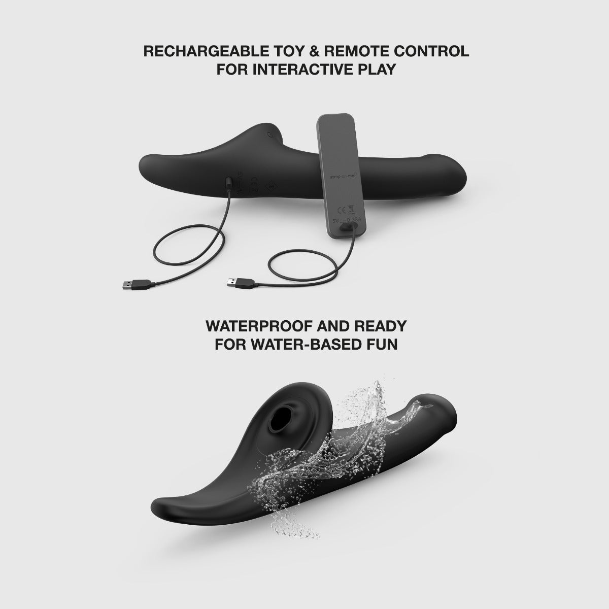 Strap On Me Multi Orgasm Dildo Medium Black Transparent – Body-Safe Material Dildo Strap On Me