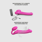 Strap On Me Vibrating Bendable Strap-On – Rechargeable Silicone Strap-On with Remote Control > Dildos > Strap On Dildos