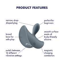 Satisfyer Booty Absolute Beginners 2 – Slim Silicone Vibrating Anal Plug Secondary image