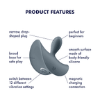 Satisfyer Booty Absolute Beginners 2 – Slim Silicone Vibrating Anal Plug > Anal Range > Butt Plugs