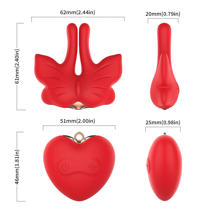 Armony Magnetic Butterfly Clamp – Vibrating Nipple Clamp > Sex Toys > Nipple Stimulators