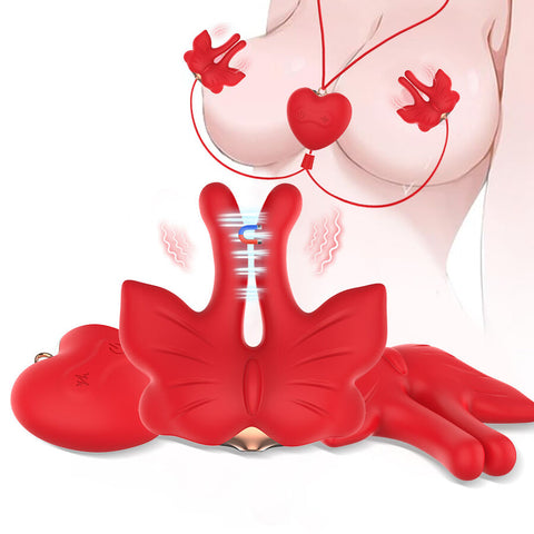 Armony Magnetic Butterfly Clamp – Vibrating Nipple Clamp > Sex Toys > Nipple Stimulators