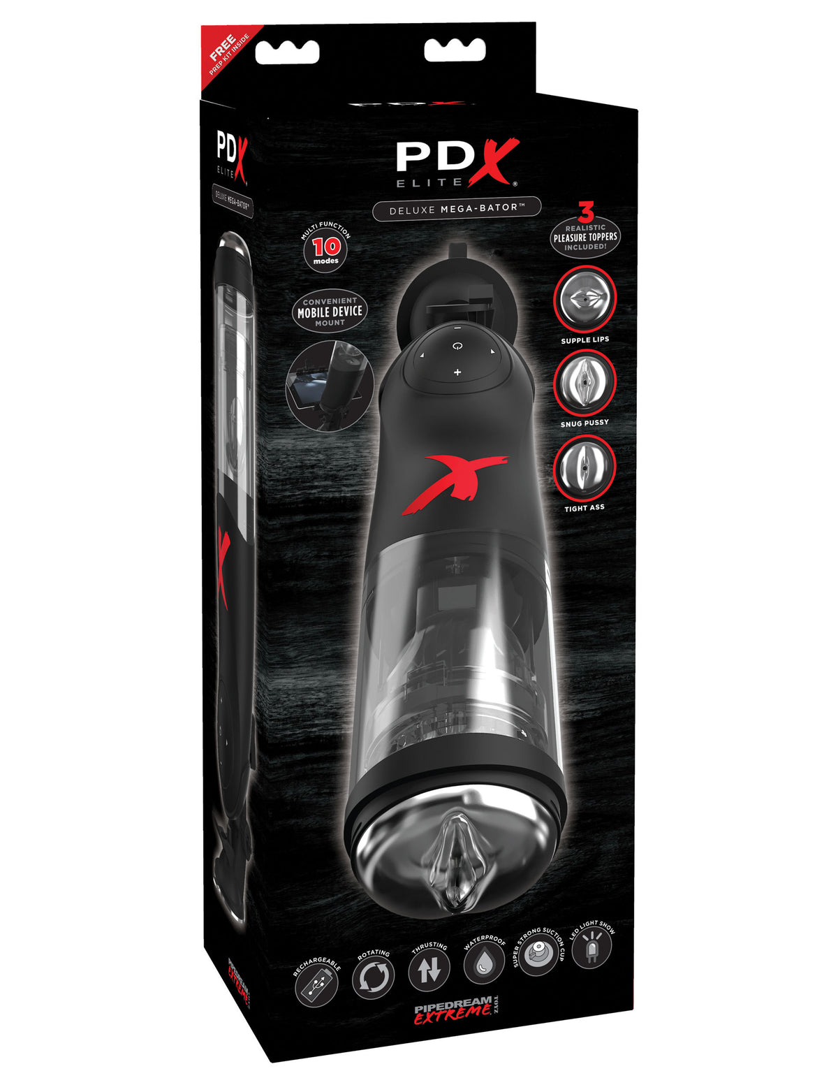 Pdx Elite Mega-Bator – Hands-Free Dual-Action Stroker with Spinning and Thrusting Motions > Sex Toys For Men > Masturbators Premium