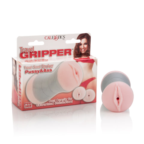 Travel Dual End Masturbator (5.5 Inch) – Compact Sleeve Toy Pink Strokers - Manual