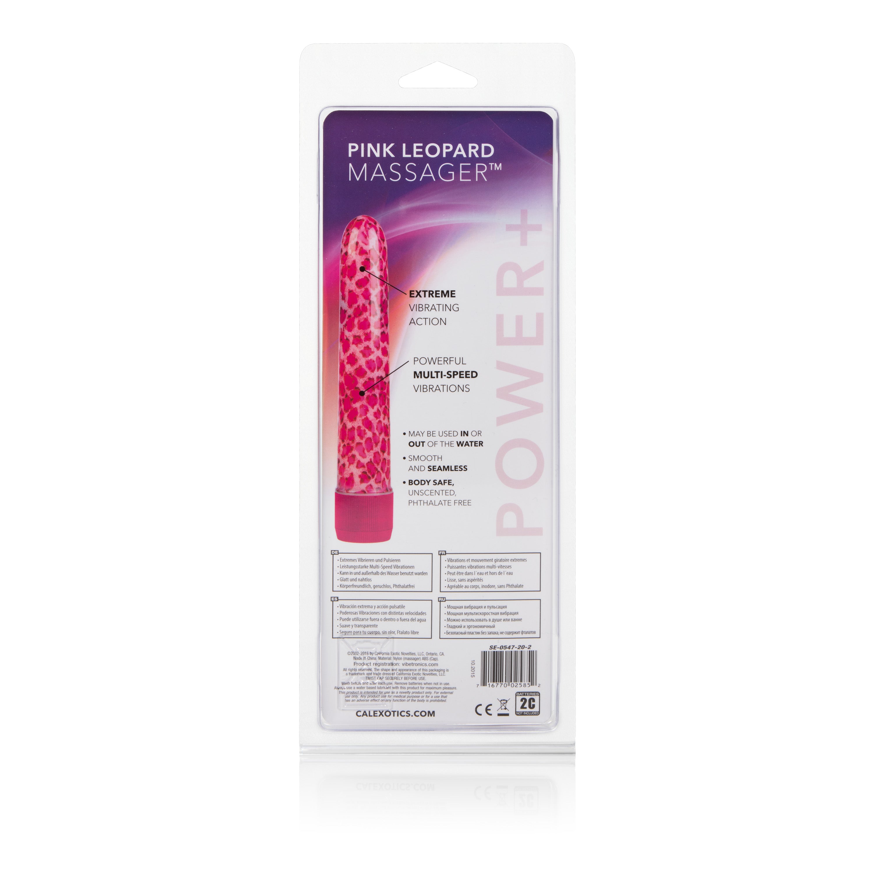 Pink Leopard Massager Vibrator Mini Compact Rechargeable BULLETS