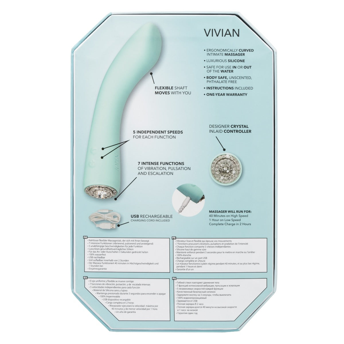 Pave By Jopen Vivian – Silk Wand Massager with Crystal Adornments and 35 Vibration Settings > Vibrators > Standard Vibrators
