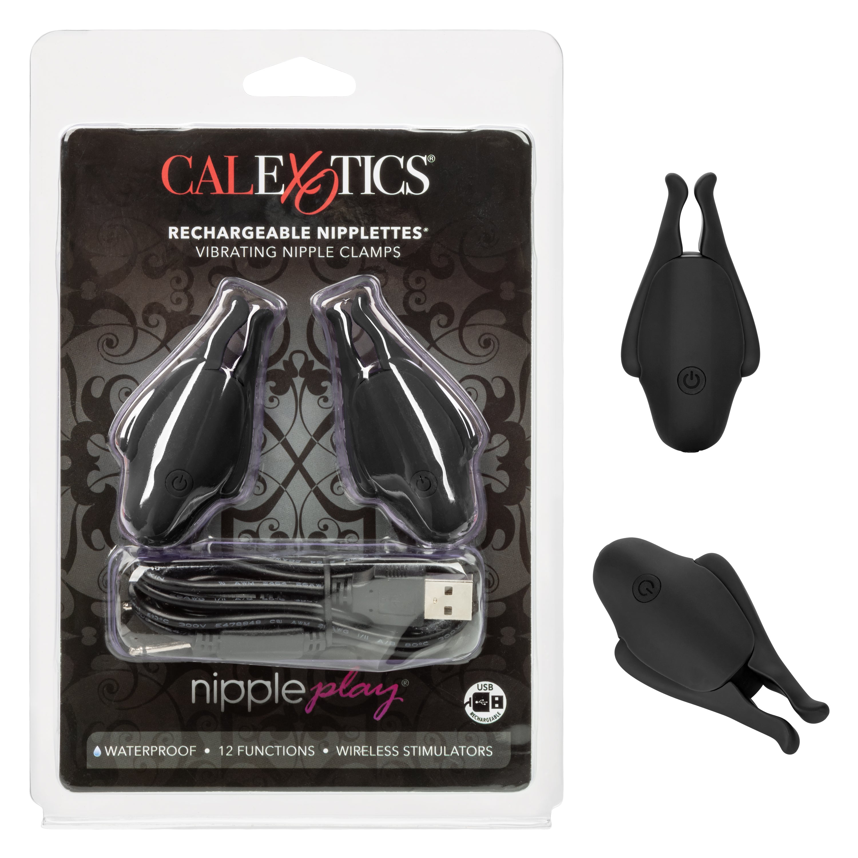 Rechargeable Nipplettes – Vibrating Adjustable Nipple Clamps Default Title > Sex Toys > Nipple Stimulators