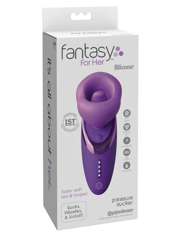Fantasy For Her Pleasure Sucker – Suction, Licking, and Vibrating Stimulator Purple > Sex Toys For Ladies > Air Pulsation