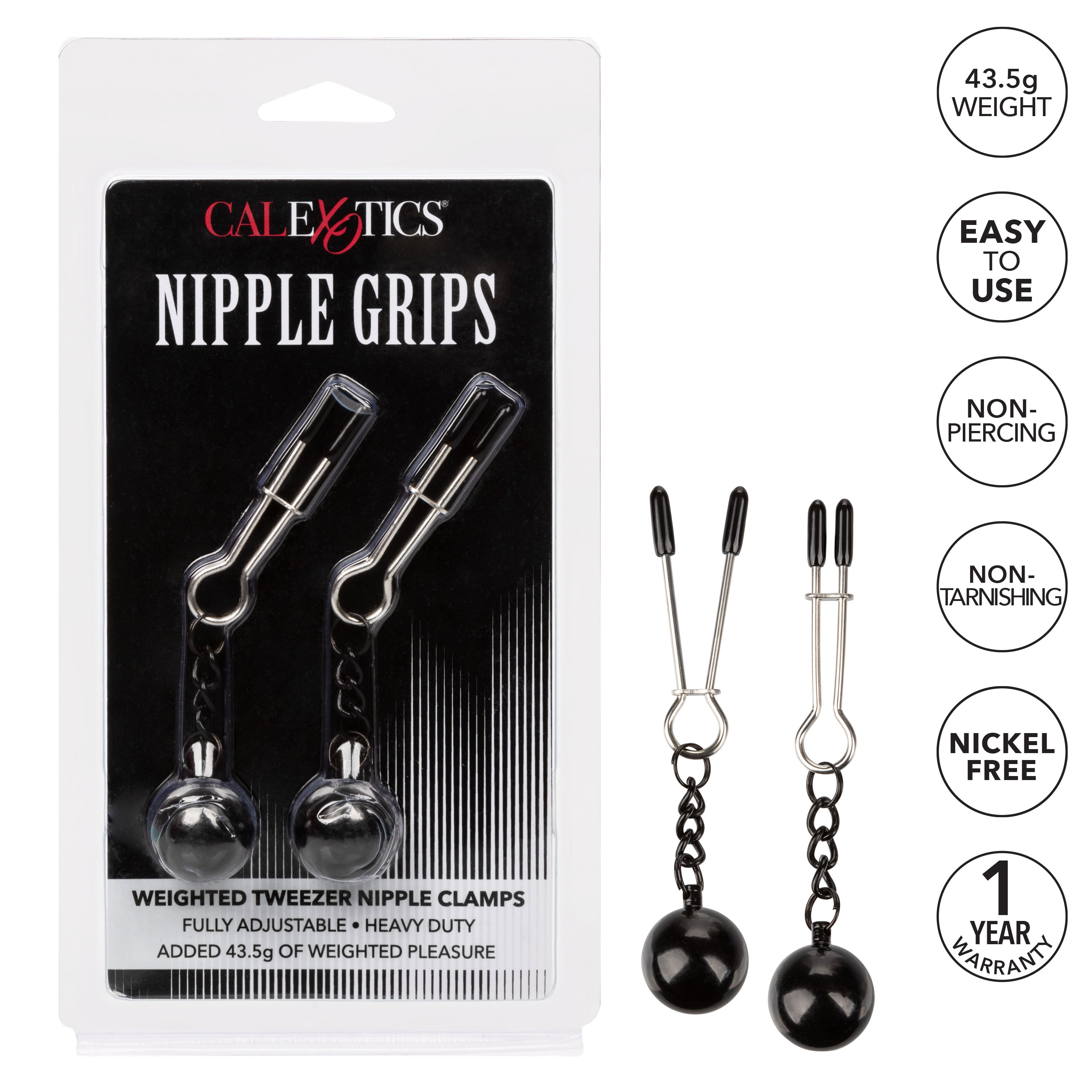 Weighted Tweezer Nipple Clamps – Fully Adjustable Nipple Grips for Precise Pressure Control > Sex Toys > Nipple Clamps