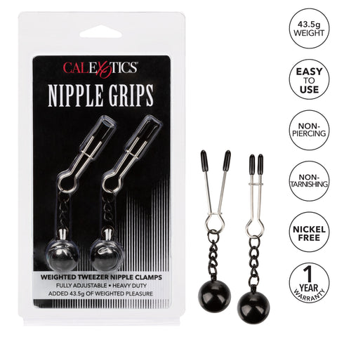 Weighted Tweezer Nipple Clamps – Fully Adjustable Nipple Grips for Precise Pressure Control > Sex Toys > Nipple Clamps