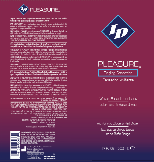 ID Pleasure 17 Ounce Silky Smooth Lubricant for Enhanced Intimacy Water Based Lube