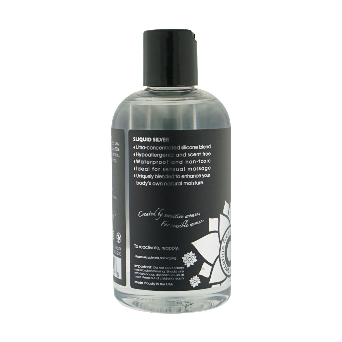 Sliquid Naturals Silver Silicone Personal Lubricant 8.5 oz Silicone Lubricant