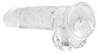 REALROCK Crystal Clear 8 Inch Realistic Dildo with Balls – Body-Safe TPE Dildo > Dildos > Realistic Dildos