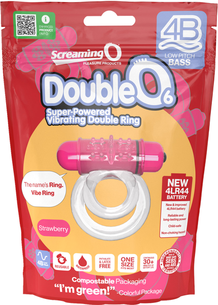 Double O 6 Vibrating Ring – Low Pitch Bass, Powerful 4B Bullet, Secure Fit, Rechargeable Ring > Cock Ring > Vibrating