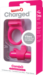 Charged Combo Kit 1 – Body-Safe Silicone Cock Ring and Fingertip Sleeve Kit > Sex Toys > Couples Toys