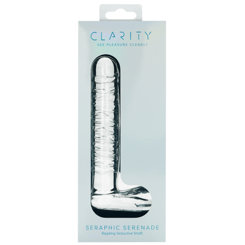 Seraphic Serenade Hand-Blown Borosilicate Glass Dildo 5.7 Inch Sculpted Design > Glass > Dildos