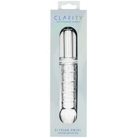 Elysian Swirl Handblown Borosilicate Glass 5.6 Inch Spiral Textured Dildo > Glass > Dildos