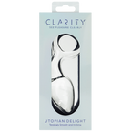 Clarity Utopian Delight – 3.5 Inch Handcrafted Borosilicate Glass Butt Plug > Glass > Dildos