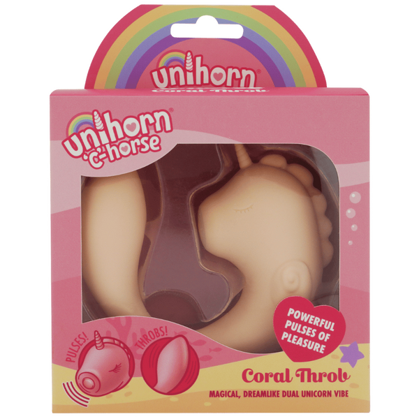 Ocean Peak Unihorn C-Horse Coral Throb – Soft Silicone Oscillating Tongue Vibrator > Vibrators > Unconventional