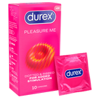 Durex Pleasure Me – Ribbed and Dotted Textured Latex Condoms – 10, 12 & 30 Pack 10 Pack > Essentials > Condoms