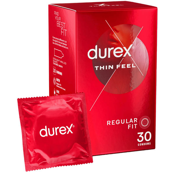 Durex Thin Feel Condoms – 3, 6, 10, 12 & 30 Pack Thin Condoms > Essentials > Condoms