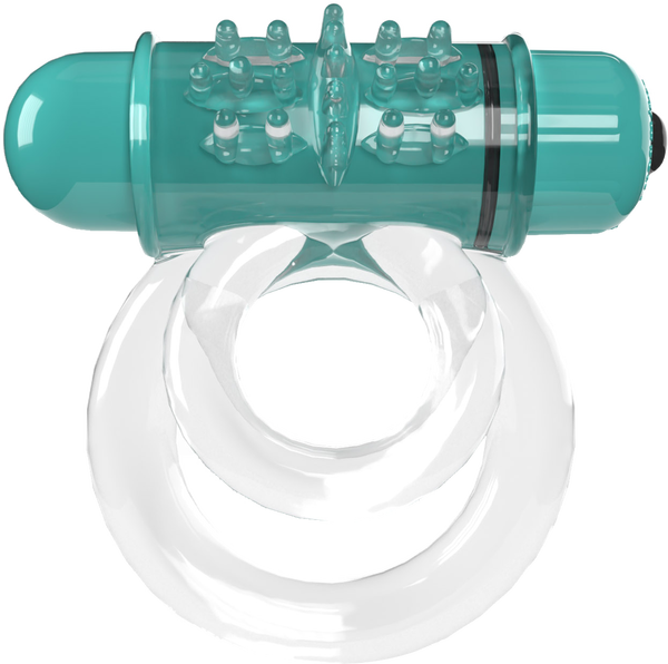 Double O 6 Vibrating Ring – Low Pitch Bass, Raised Ticklers, Long-Lasting Battery Ring > Cock Ring > Vibrating