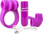 Charged Combo Kit 1 – Body-Safe Silicone Cock Ring and Fingertip Sleeve Kit > Sex Toys > Couples Toys