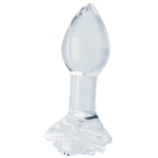 Clarity Utopian Bloom Handcrafted Glass 4.3 Inch Butt Plug > Glass > Dildos