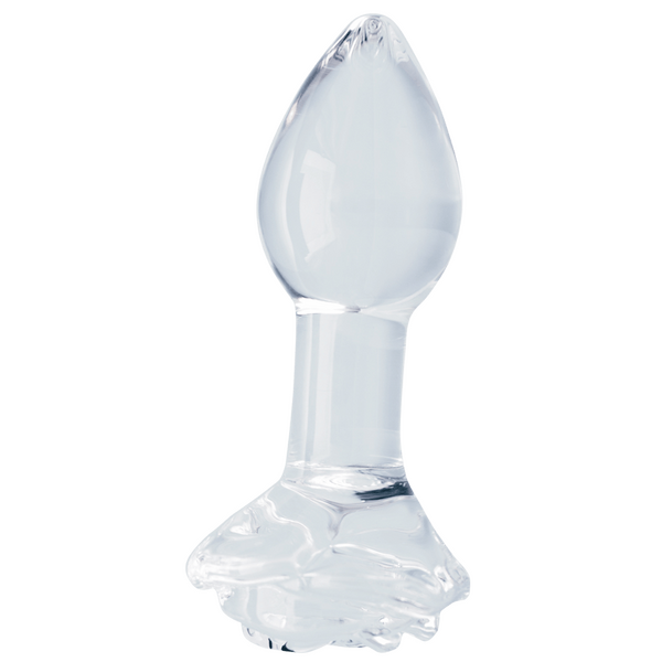 Clarity Utopian Bloom Handcrafted Glass 4.3 Inch Butt Plug > Glass > Dildos