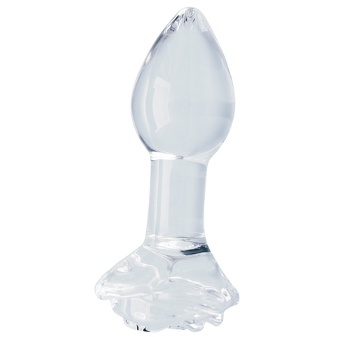 Clarity Utopian Bloom Handcrafted Glass 4.3 Inch Butt Plug > Glass > Dildos