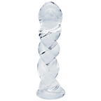 Seraphic Braid 5.7 Inch Borosilicate Glass Dildo Handblown Spiral Design Dildo > Glass > Dildos