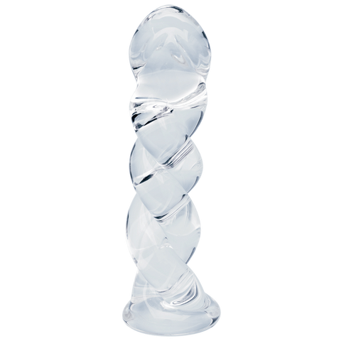 Seraphic Braid 5.7 Inch Borosilicate Glass Dildo Handblown Spiral Design Dildo > Glass > Dildos
