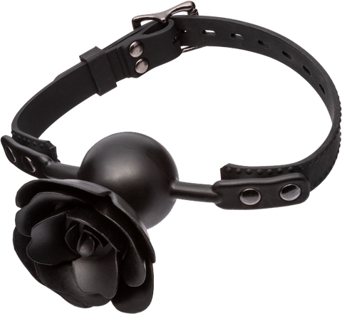 Forbidden Removable Rose Gag – Adjustable Breathable Fetish Accessory > Bondage Gear > Gags and Bits