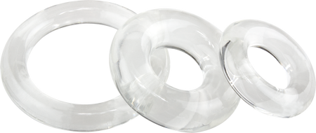 RingO X3 Mixed Pack 3-Pack Cock Rings Clear Silicone Cock Rings > Cock Ring > Sets
