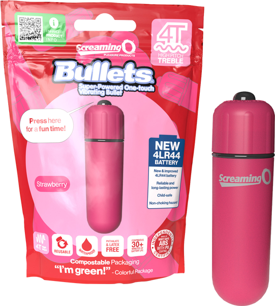 Screaming O Bullets 4T High Pitch Treble – Waterproof Compact Vibrator Pink > Vibrators > Mini Vibrators