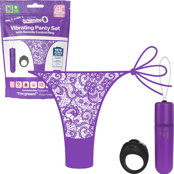 My Secret Screaming O 4T Panty Vibe with Remote Ring – Vibrating Panty Set Grape > Sex Toys For Ladies > Panty Vibes
