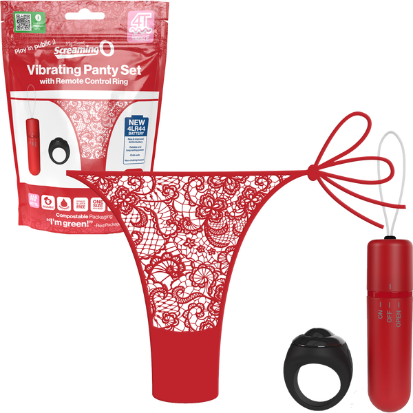 My Secret Screaming O 4T Panty Vibrator Set with Remote-Controlled High Pitch Treble Vibrating Bullet Red > Sex Toys For Ladies > Panty Vibes