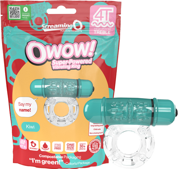 Owow 4T OWow Vibrating Ring – Body-Safe SEBS Material Couples Ring Kiwi > Cock Ring > Vibrating