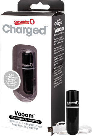 Vooom Bullet – Waterproof 10-Function Portable Bullet Vibrator Black > Vibrators > Mini Vibrators