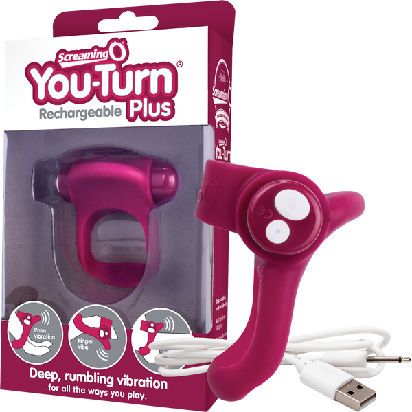 Charged You-Turn Plus – Rechargeable Silicone Vibrating Cock Ring Merlot > Cock Ring > Vibrating