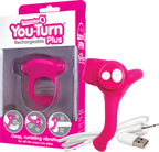 Charged You-Turn Plus – Rechargeable Silicone Vibrating Cock Ring Strawberry > Cock Ring > Vibrating