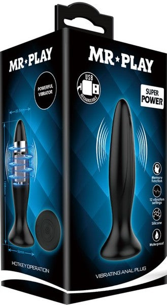 Mr. Play Vibrating Anal Plug – Ergonomic Design Butt Plug > Anal Range > Vibrating Butt Plugs