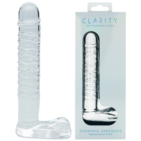 Seraphic Serenade Hand-Blown Borosilicate Glass Dildo 5.7 Inch Sculpted Design One Size > Glass > Dildos