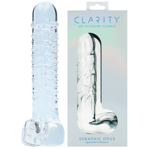 Seraphic Opus Handblown 7.2 Inch Borosilicate Glass Dildo Body-Safe Durable Material One Size > Glass > Dildos