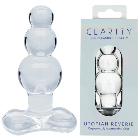 Utopian Reverie Handcrafted Borosilicate Glass Anal Beads 3.6 Inch Anal Toy One Size > Glass > Dildos